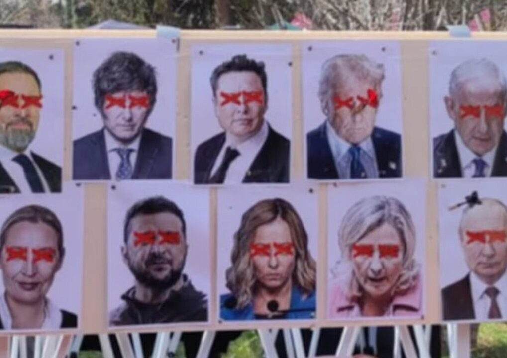 Протест в Сарагосе против мировых лидеров