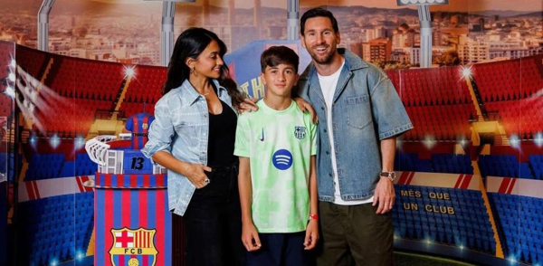 Thiago, Messi's son, celebrated 13th birthday in the style of Barcelona