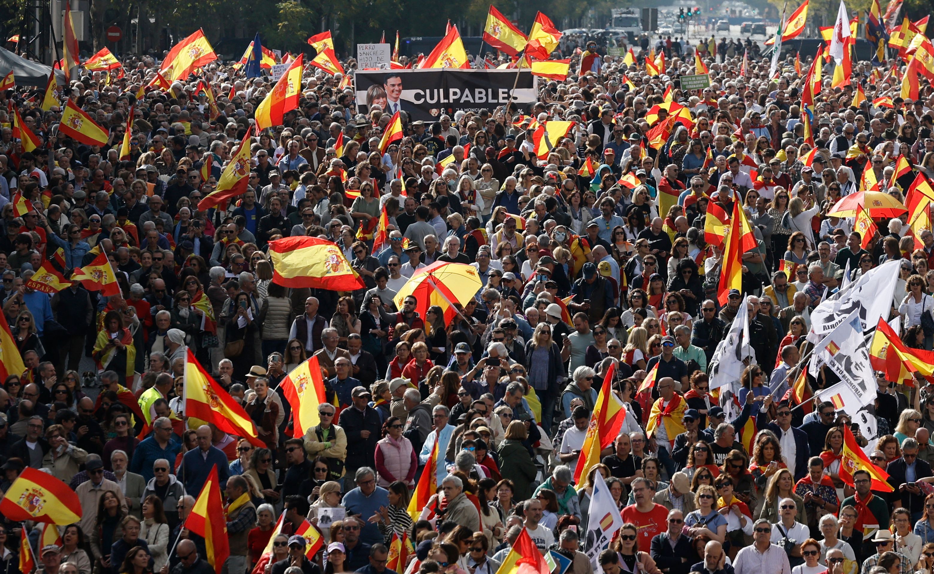 Массовые протесты в Мадриде против правительства
